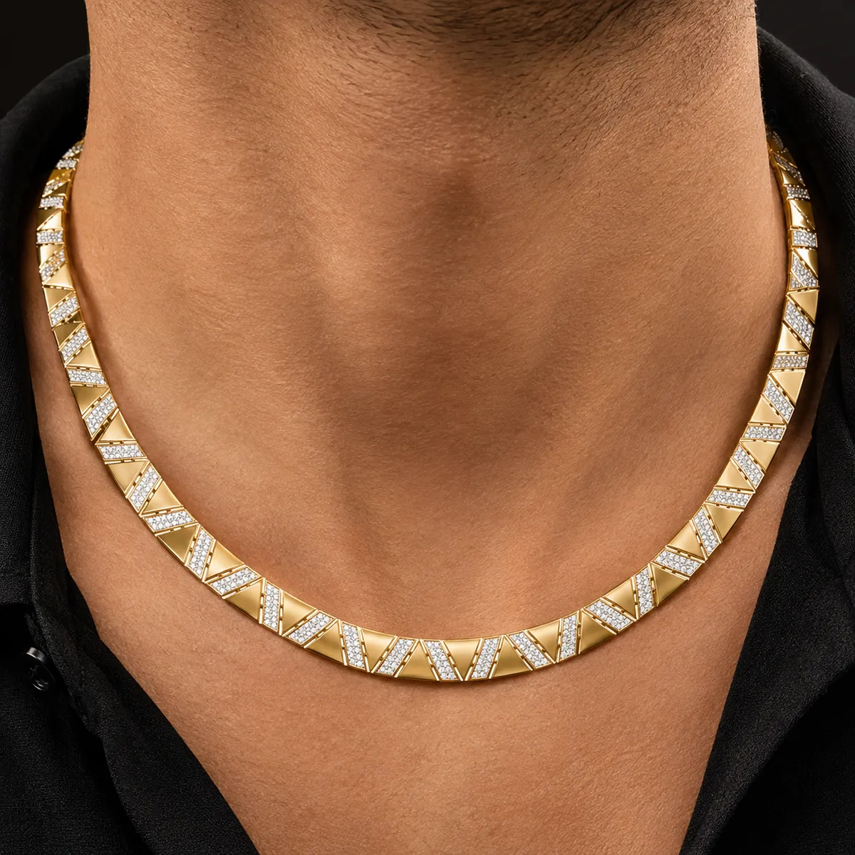 Diamond Accent Geometric Chain
